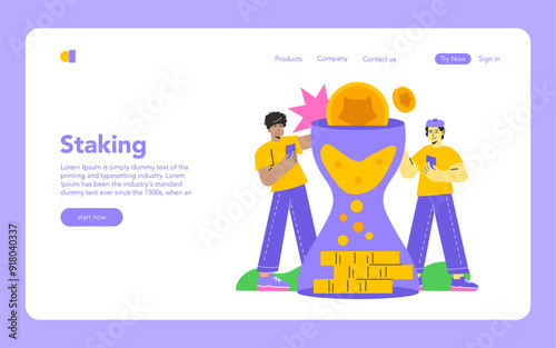 GameFi. Flat Vector Illustration
