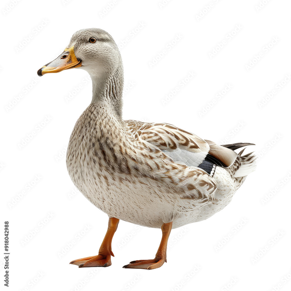 Obraz premium A Duck isolated on a transparent background for web, banner, wallpaper