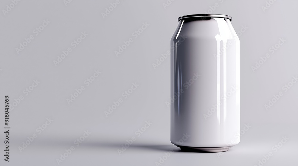 A can of soda is sitting on a table. The can is empty and has a silver lid. The image has a clean and simple look, with the focus on the can itself A can of soda is sitting on a table. The can is empty and has a silver lid. The image has a clean and simple look, with the focus on the can itself