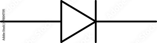 Electronic circuit symbols. Graphic symbols for electrical components in schematic circuit diagrams. Vector .