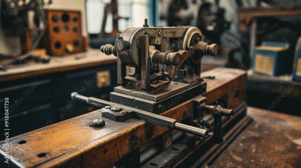 Fototapeta premium Detailed Wallpaper of Vintage or Specialized Tools for Workshop