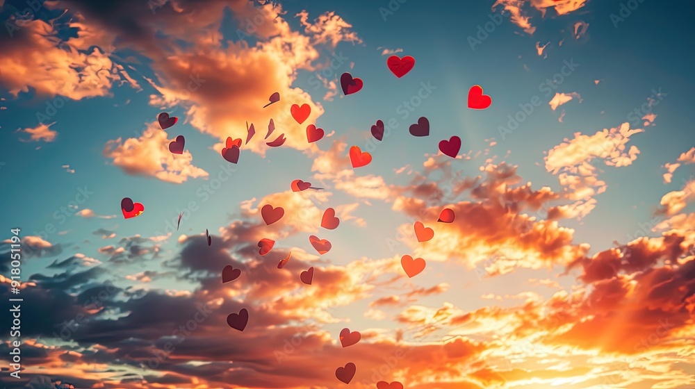 Hearts in the Sunset Sky Hearts in the Sunset Sky