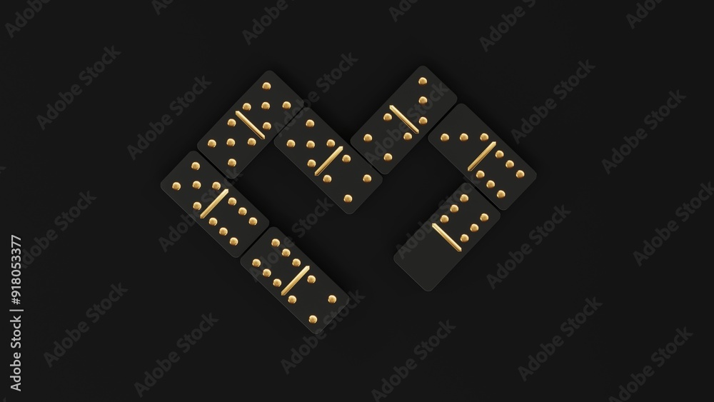 Domino game - 3d render. Tiles, blocks of dominoes with even dots on a black background. Domino effect business concept, logo for companies, trainings. Board game of dice with a winner and a loser. Domino game - 3d render. Tiles, blocks of dominoes with even dots on a black background. Domino effect business concept, logo for companies, trainings. Board game of dice with a winner and a loser.