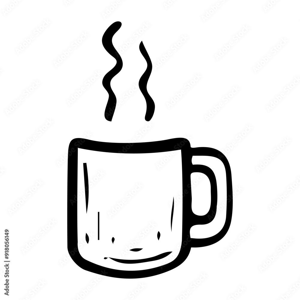 Cup with warm drink hand drawn doodle. Before bed. Time to sleep. Vector outline line art illustration. Cup with warm drink hand drawn doodle. Before bed. Time to sleep. Vector outline line art illustration.