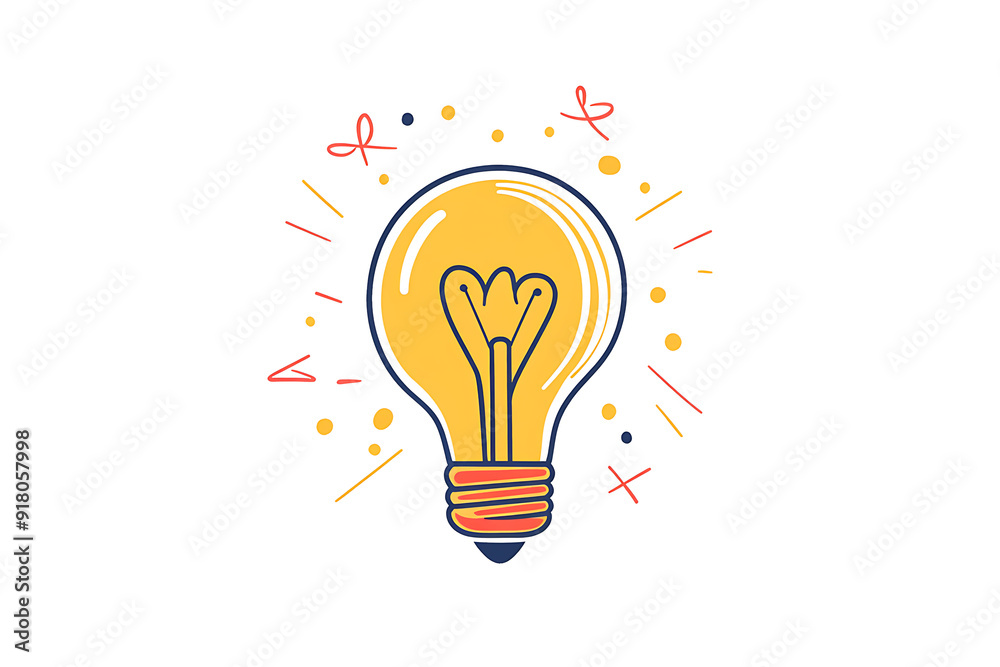 Bulb immersed in a world of colors