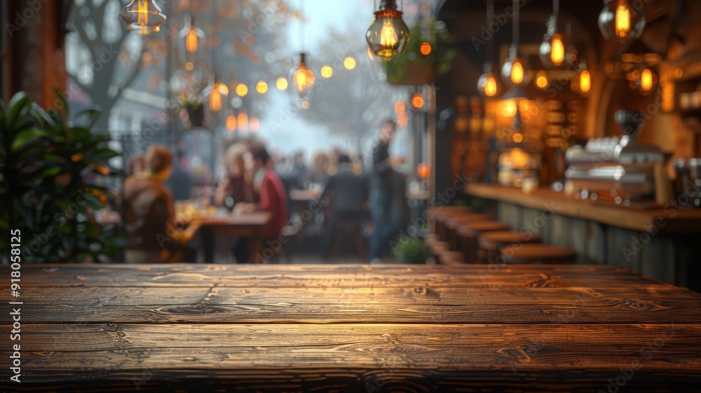 Cozy café interior with warm lights and lively patrons enjoying conversations in the evening Cozy café interior with warm lights and lively patrons enjoying conversations in the evening