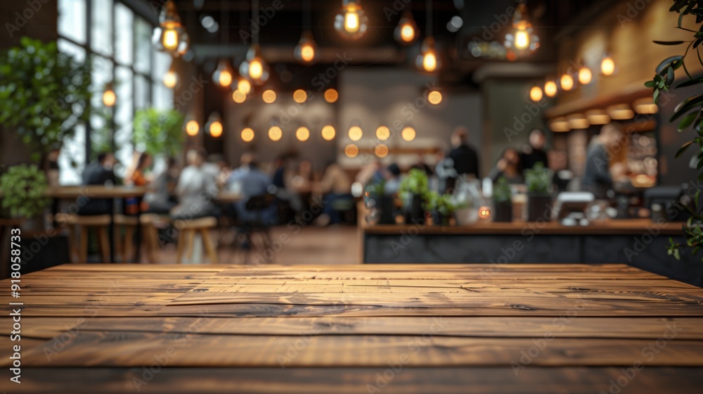 Cozy interior of a bustling café with patrons enjoying their time during the evening Cozy interior of a bustling café with patrons enjoying their time during the evening