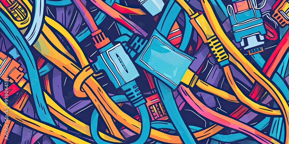 Obraz premium Abstract colorful geometric pattern.