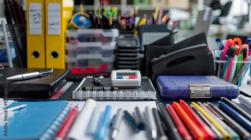 Organized Chaos of Office Supplies on Discounted Black Friday Sale Organized Chaos of Office Supplies on Discounted Black Friday Sale