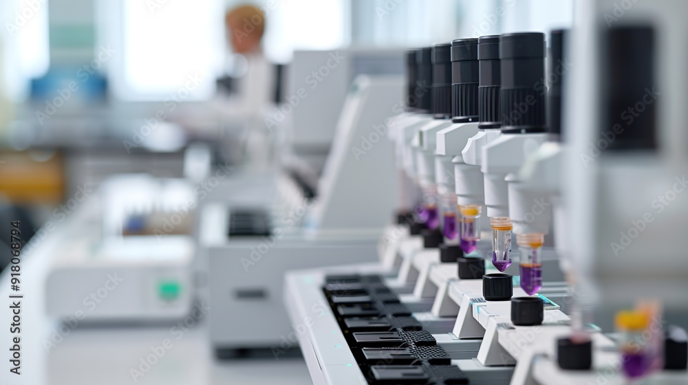 Cutting-Edge DNA Sequencing Equipment in a State-of-the-Art Healthcare Innovation Lab for Genetic Research Advances
