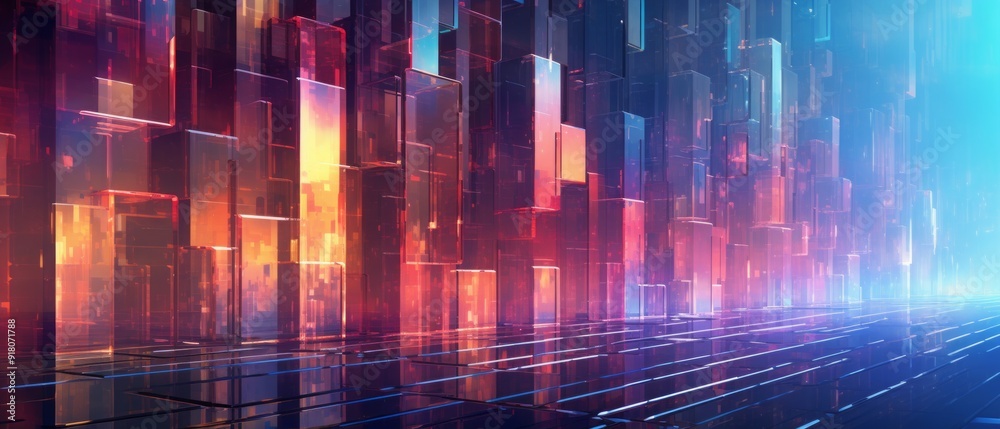 Tempered Glass Material Structure Background - Generative AI Tempered Glass Material Structure Background - Generative AI
