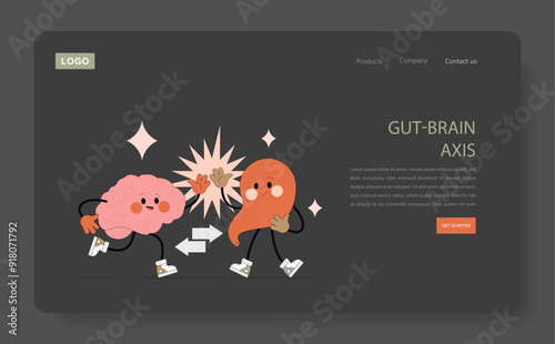 Nutrition And Mental Health. Flat Vector Illustration