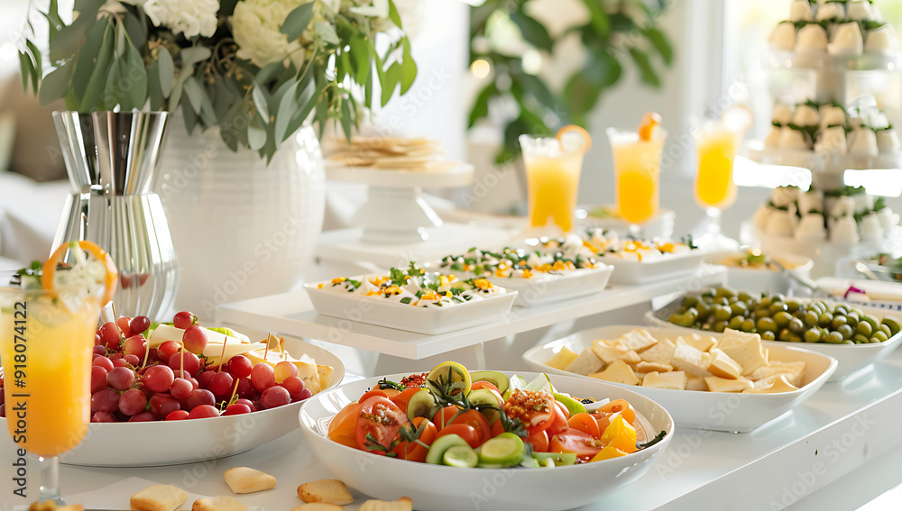 Luxury Snack table ready for event. Food and drink catering. Festively decorated beautiful big table full of food ready for guests.Horizontal color photography. Luxury Snack table ready for event. Food and drink catering. Festively decorated beautiful big table full of food ready for guests.Horizontal color photography.