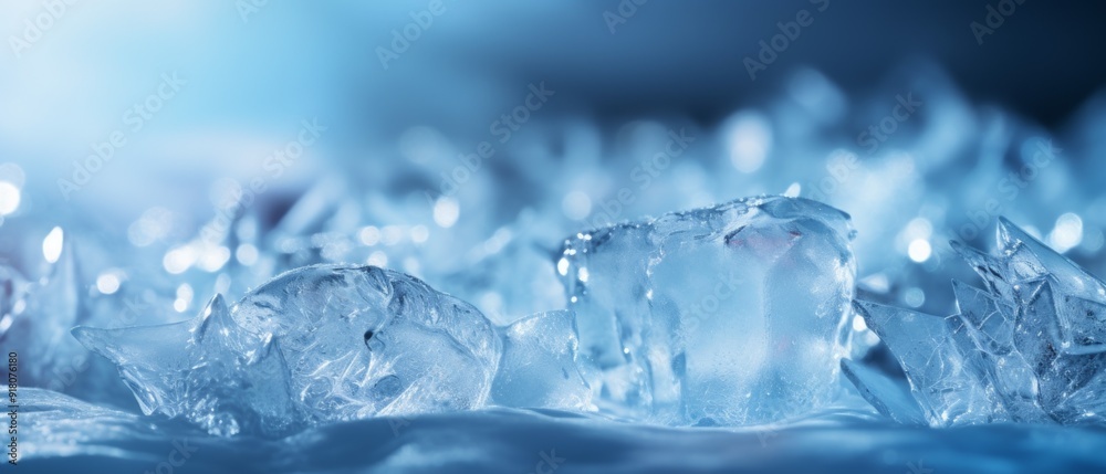 Ice Material Structure Background - Generative AI Ice Material Structure Background - Generative AI