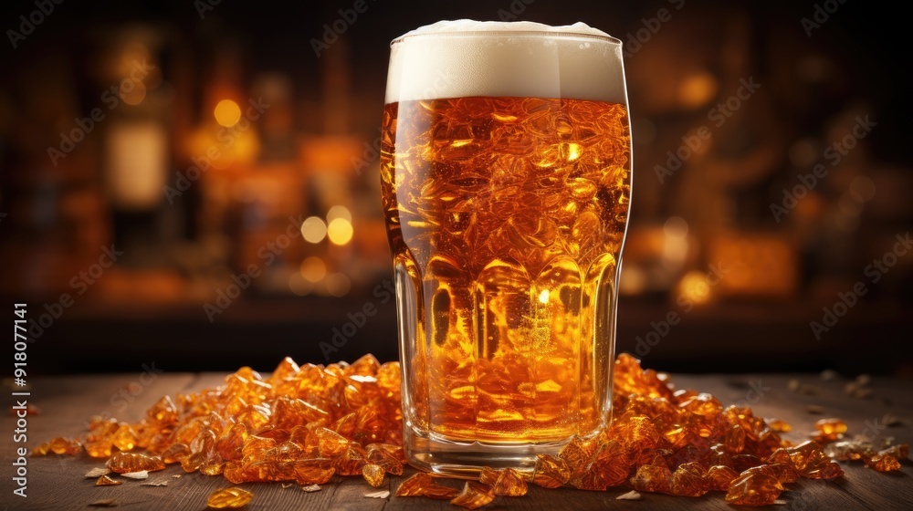 glass of beer HD 8K wallpaper Stock Photographic Image  