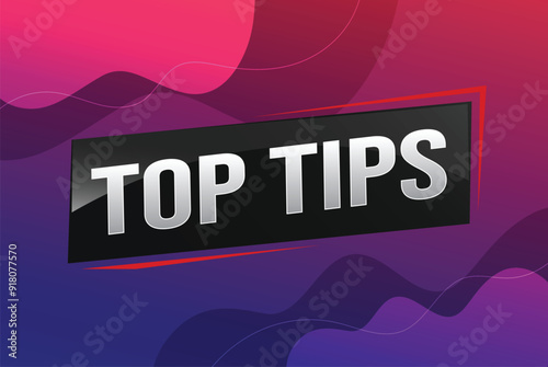 top tips word text concept icon logo sign symbol vector note memo 3d design creative style for use landing page, template, ui, web, mobile app, poster, banner, flyer, backdrop, gift card, coupon


