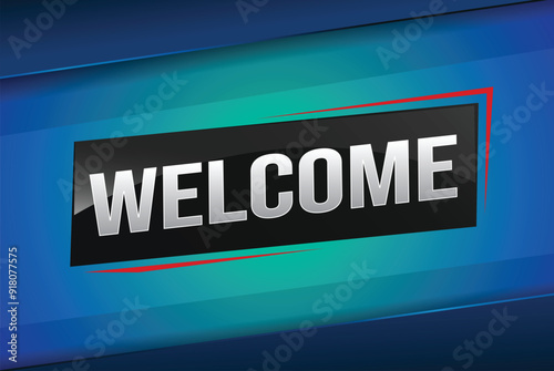 welcome word text concept icon logo sign symbol vector note 3d style for use landing page, template, ui, web, mobile app, poster, banner, flyer, backdrop, gift card, coupon