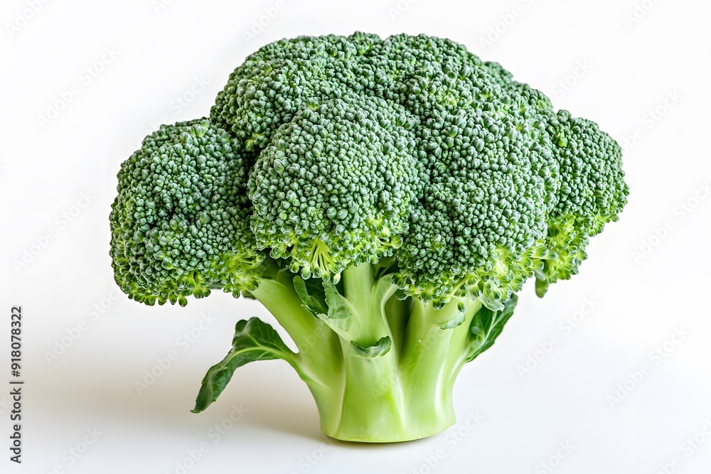 Fresh Broccoli Florets on White Background. Fresh Broccoli Florets on White Background.