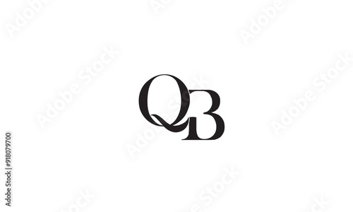 QB, BQ , Q ,B Abstract Letters Logo Monogram	