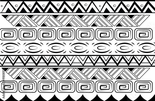 Arowe, West New Britain, Papua New Guinea Tribal Design Pattern