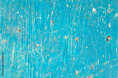 Photos old scratched wooden blue bole in traditional arabic blue color
