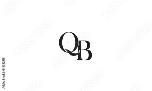 QB, BQ , Q ,B Abstract Letters Logo Monogram	
