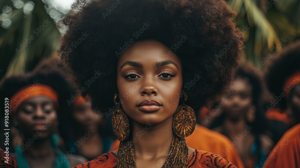 Beautiful african american woman in national costumes. black history month celebration Beautiful african american woman in national costumes. black history month celebration