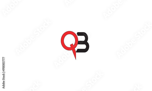 QB, BQ , Q ,B Abstract Letters Logo Monogram	