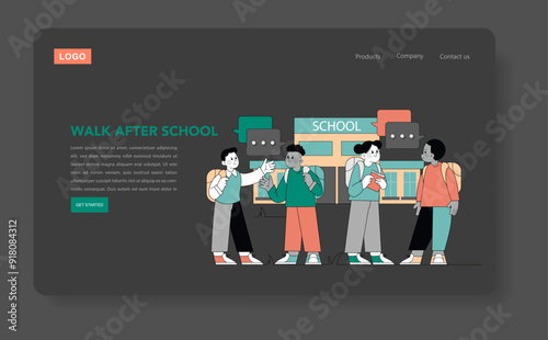 Last Days Of Summer. Flat Vector Illustration
