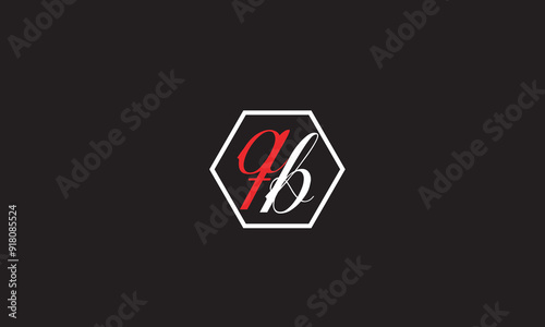 QB, BQ , Q ,B Abstract Letters Logo Monogram	