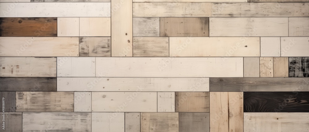 Reclaimed Wood Material Structure Background - Generative AI Reclaimed Wood Material Structure Background - Generative AI
