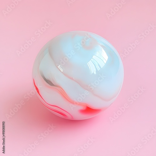 pink and white sphere