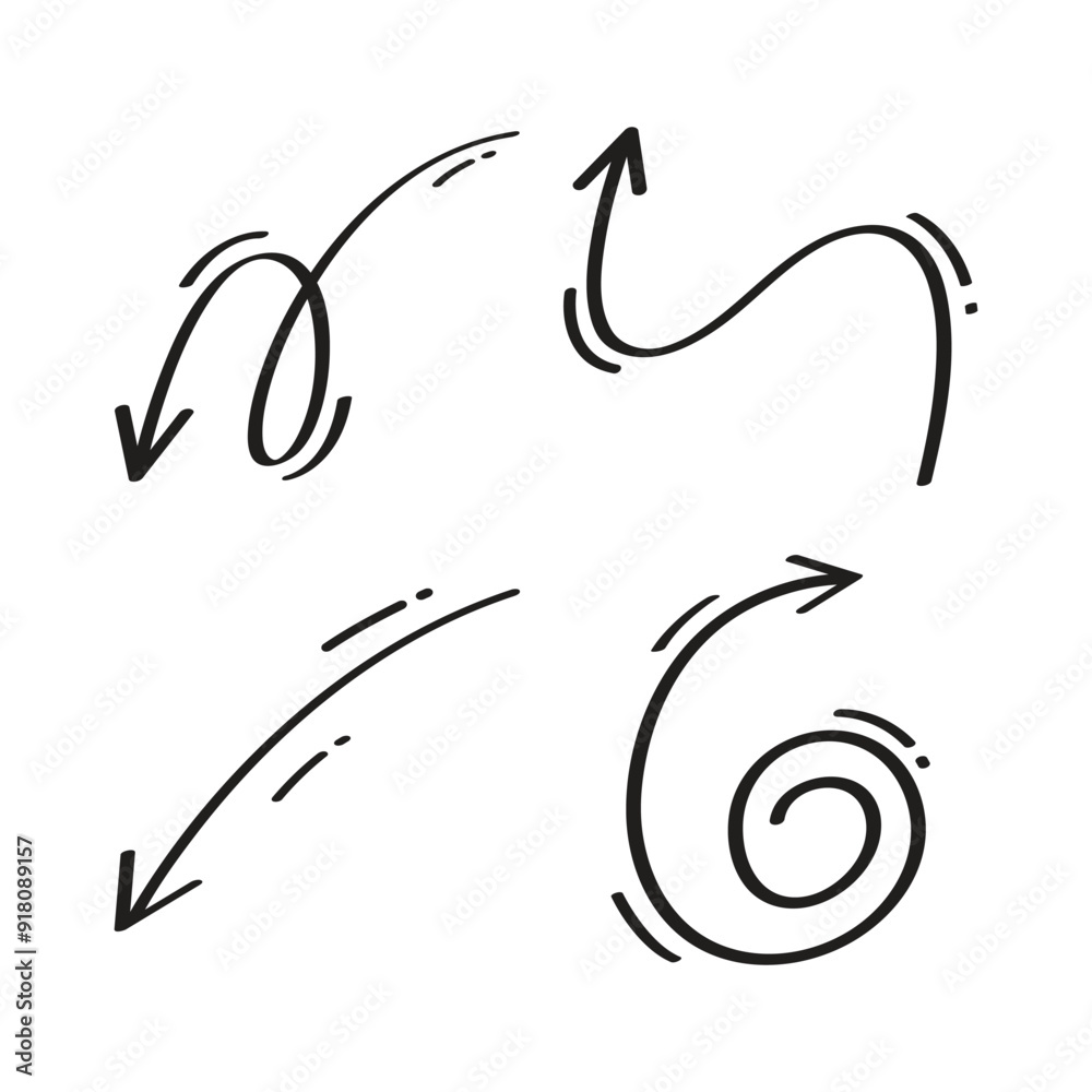 doodle arrows symbols set illustration doodle arrows symbols set illustration