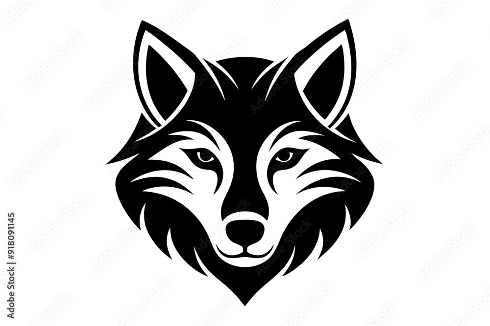 Red Wolf Minimalist and Flat Logo Vector Illustration Cute and Funny Cartoon Animal Clipart Icon Red Wolf Minimalist and Flat Logo Vector Illustration Cute and Funny Cartoon Animal Clipart Icon