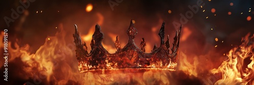 The Fiery Crown of Sovereignty: A Medieval Tapestry of Royalty's Rise and Fall, Embracing the Epoch of Kings, Queens, Princes, Princesses, and Knights.