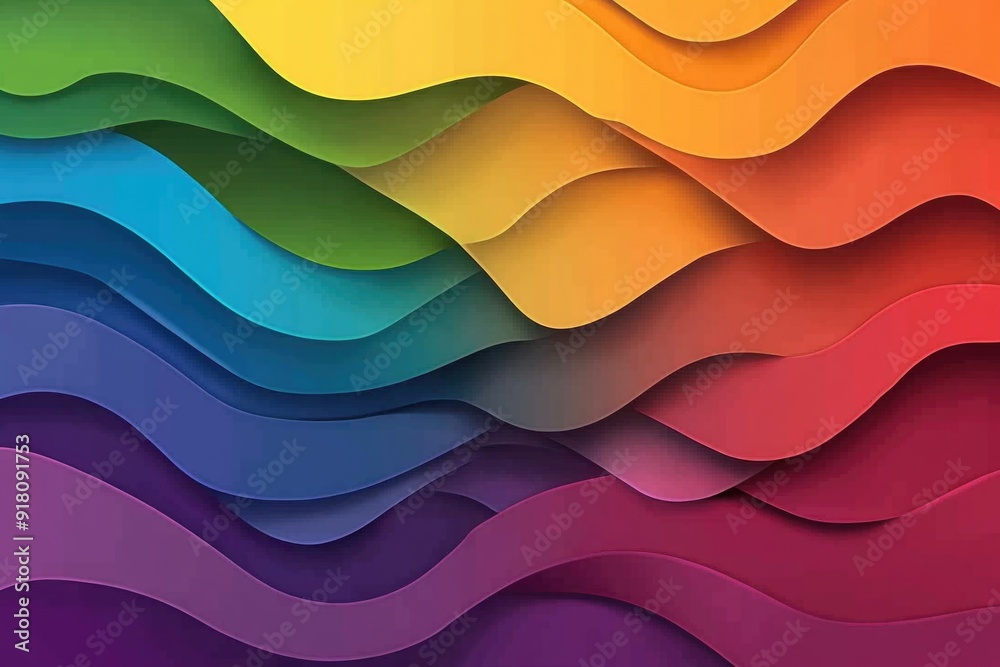 Vibrant waves of color blend harmoniously in a dynamic abstract pattern Vibrant waves of color blend harmoniously in a dynamic abstract pattern