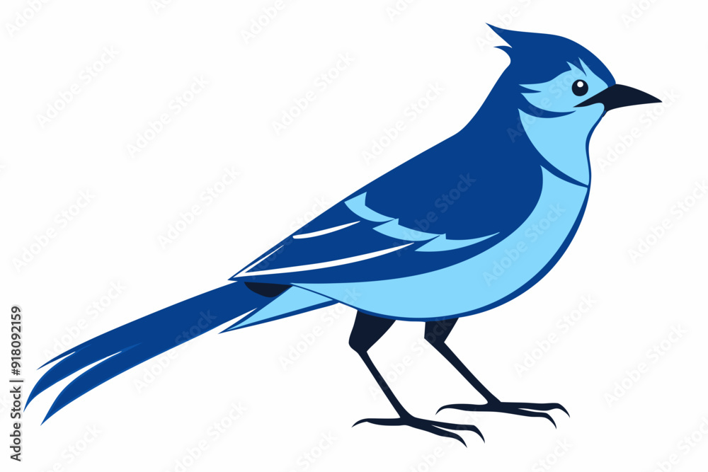 Obraz premium a blue jay silhouette vector art illustration 