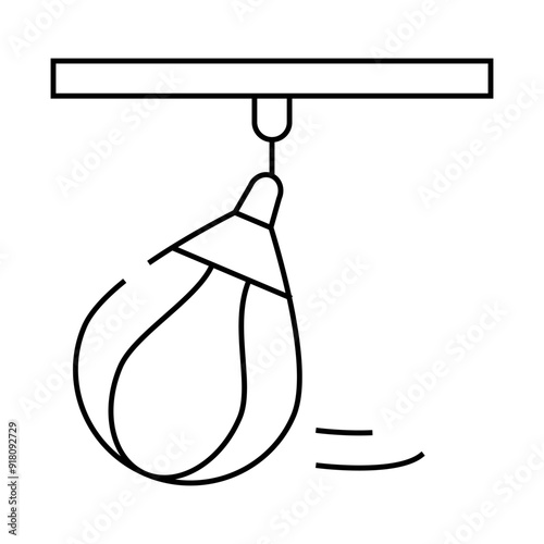 pear for exercising line icon vector. pear for exercising sign. isolated contour symbol black illustration