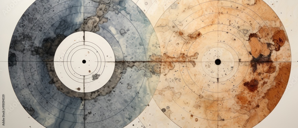 Fototapeta premium Tree Rings Material Structure Background - Generative AI