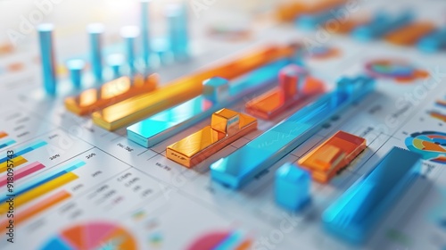 Creating a Manual Graphic Featuring Bar Charts to Display Numerical Data Clearly and Effectively Generative AI