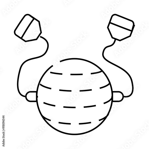 ball for training line icon vector. ball for training sign. isolated contour symbol black illustration