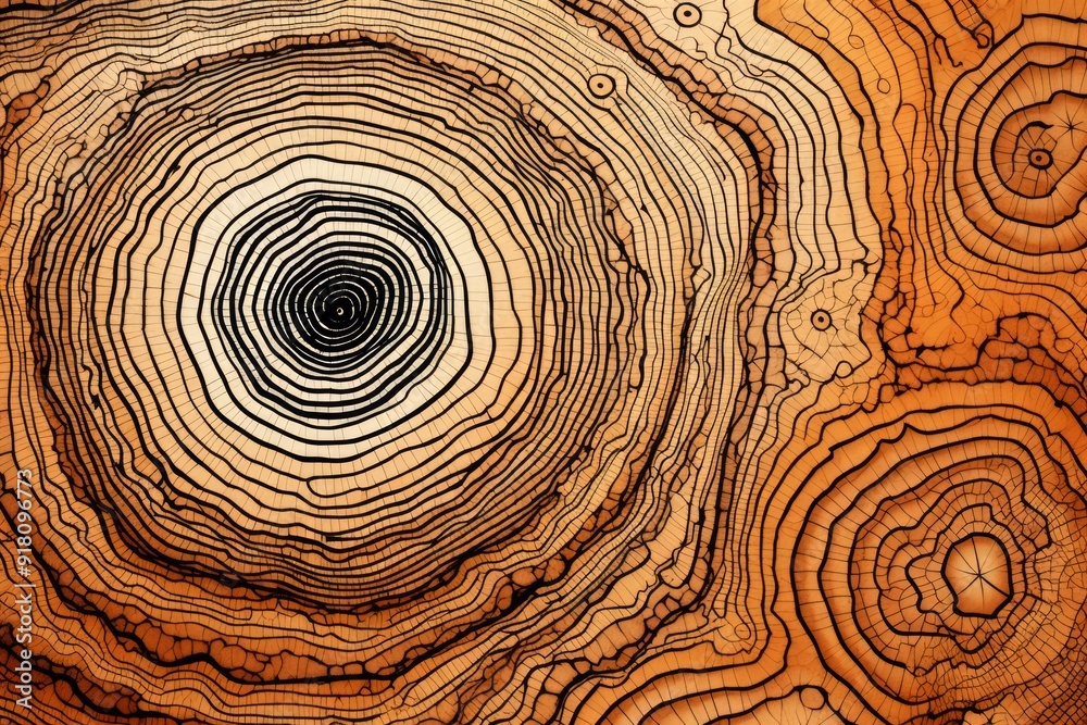 Tree Rings Material Structure Background - Generative AI Tree Rings Material Structure Background - Generative AI