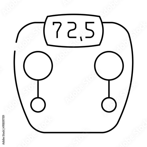 scale device line icon vector. scale device sign. isolated contour symbol black illustration