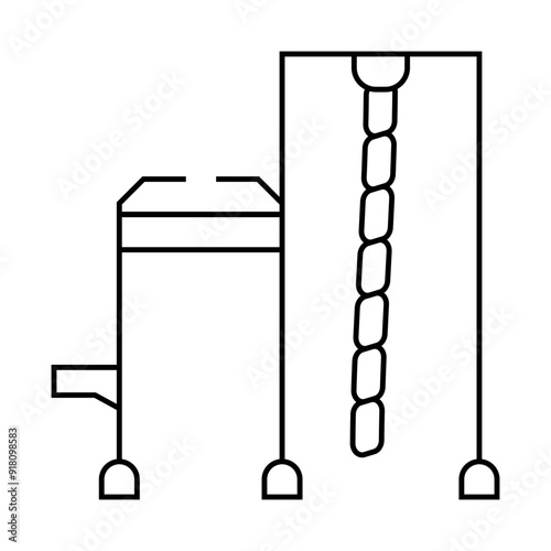 workout fitness line icon vector. workout fitness sign. isolated contour symbol black illustration