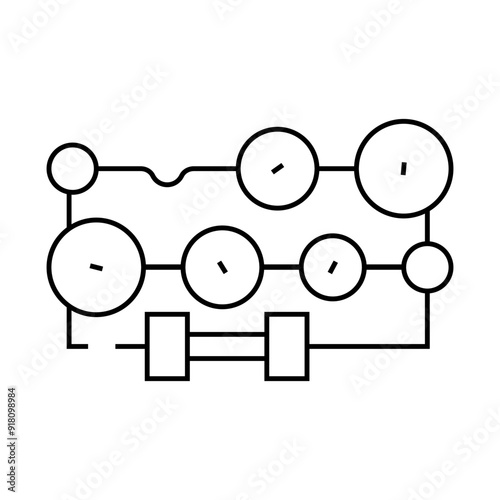 dumbbell sport equipment line icon vector. dumbbell sport equipment sign. isolated contour symbol black illustration