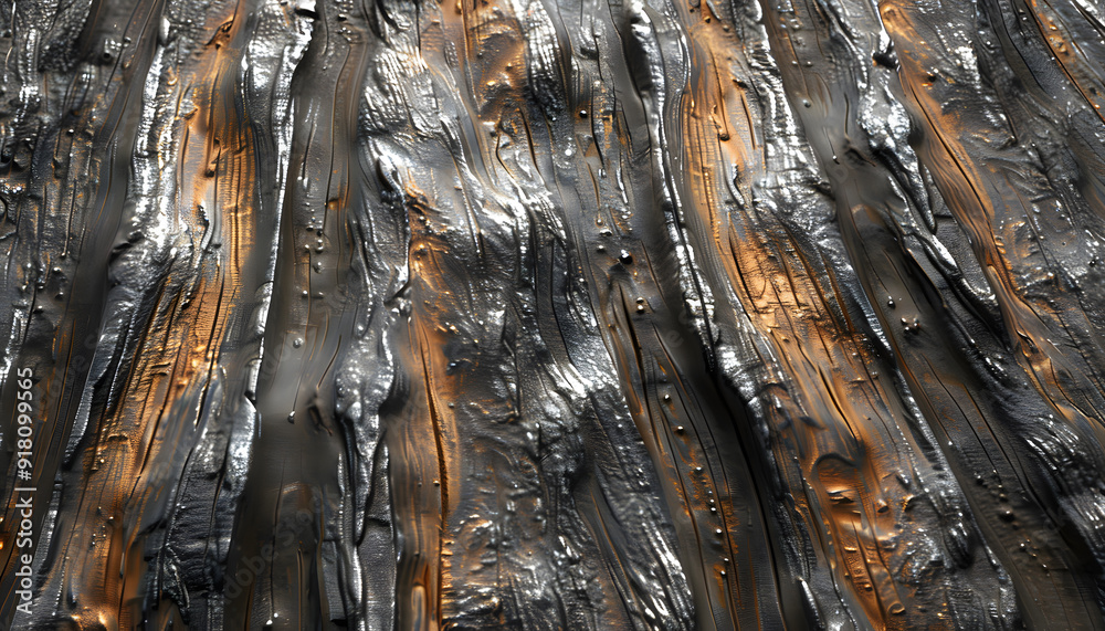 An abstract close-up of a textured surface showcasing contrasting dark and metallic hues, evoking a sense of movement and depth. An abstract close-up of a textured surface showcasing contrasting dark and metallic hues, evoking a sense of movement and depth.
