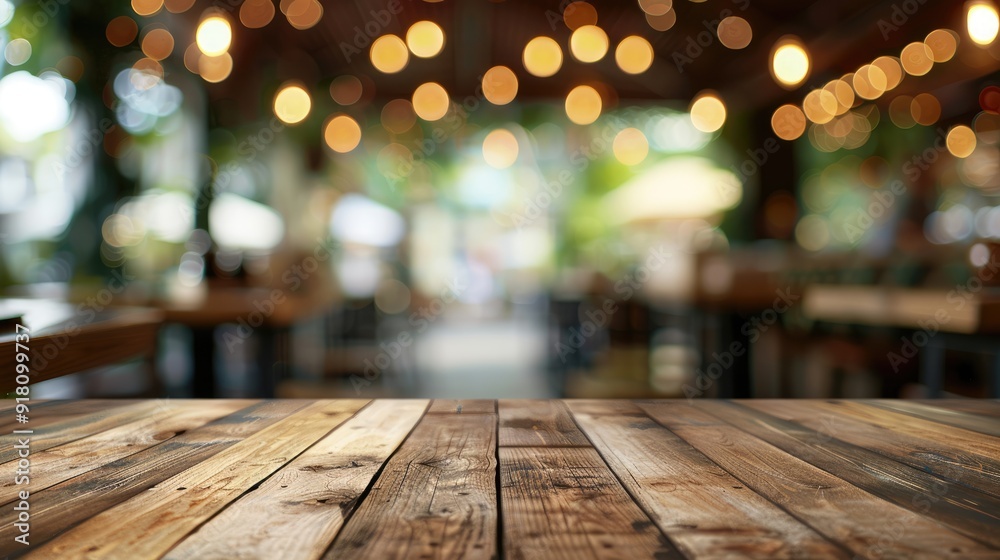 Blurred background with table top