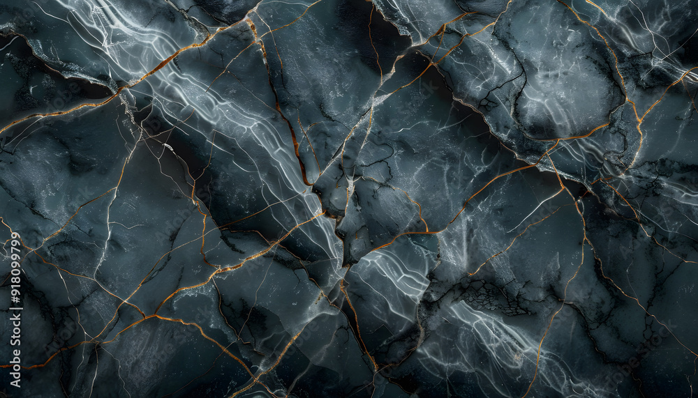 A stunning close-up of dark marble featuring intricate blue and gold veining, showcasing the natural beauty of stone textures. A stunning close-up of dark marble featuring intricate blue and gold veining, showcasing the natural beauty of stone textures.