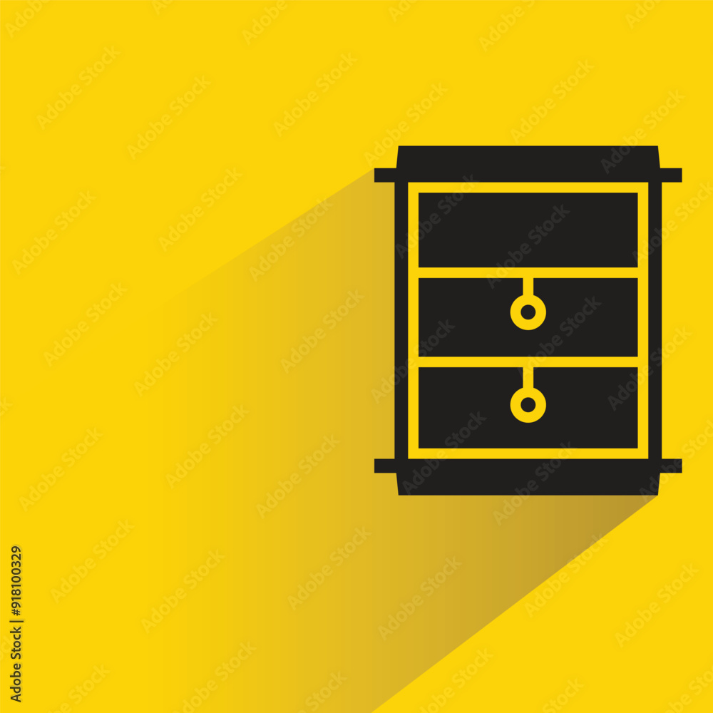 window with shadow on yellow background window with shadow on yellow background