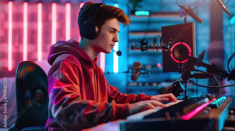 The young gamer streaming The young gamer streaming